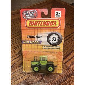 Vintage Collectible Metal Matchbox MB 73 Tractor Green Model Die-Cast Car
